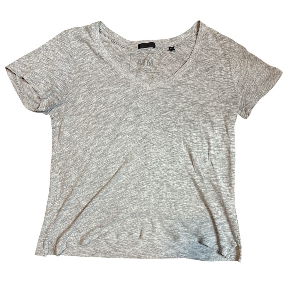 ATM Anthony Thomas Melillo Cotton V-Neck T-Shirt Heather Grey